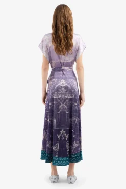 ADANASTR Silk Wrap Dress