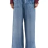 ALOE Printed Denim Silk Pants