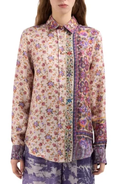ALOE Printed Silk Shirt
