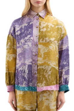 ALOE Printed Silk Shirt