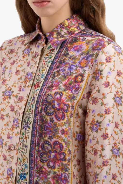 ALOE Printed Silk Shirt