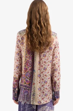 ALOE Printed Silk Shirt