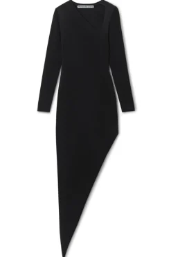 Asymmetric Long-sleeve Dress