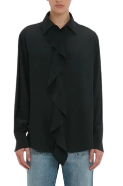 Asymmetric Ruffle Blouse