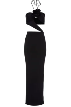 Asymmetrical Cutout Maxi Dress