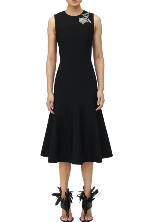 Banshee Embroidered Knit Dress