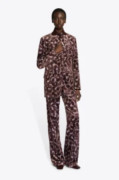 Blanchets Printed Velvet Blazer