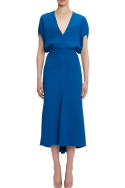 Blouson Detail Midi Dress