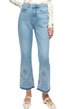 Broderie Anglaise Betzy Cropped Jeans
