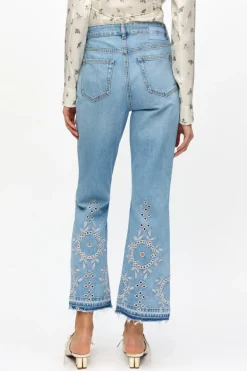 Broderie Anglaise Betzy Cropped Jeans