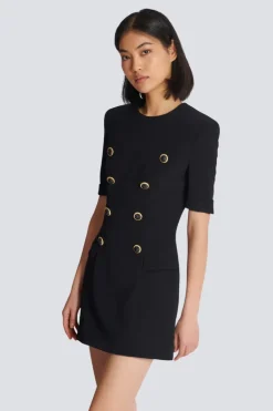 8-Button Crepe Dress