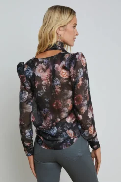 Cambria Silk Tie-Neck Blouse