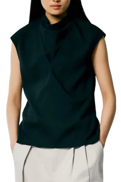 Chalky Drape Handkerchief Top