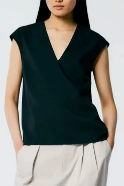 Chalky Drape Handkerchief Top