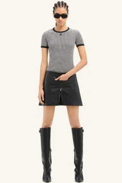 Contrast Houndstooth T-Shirt