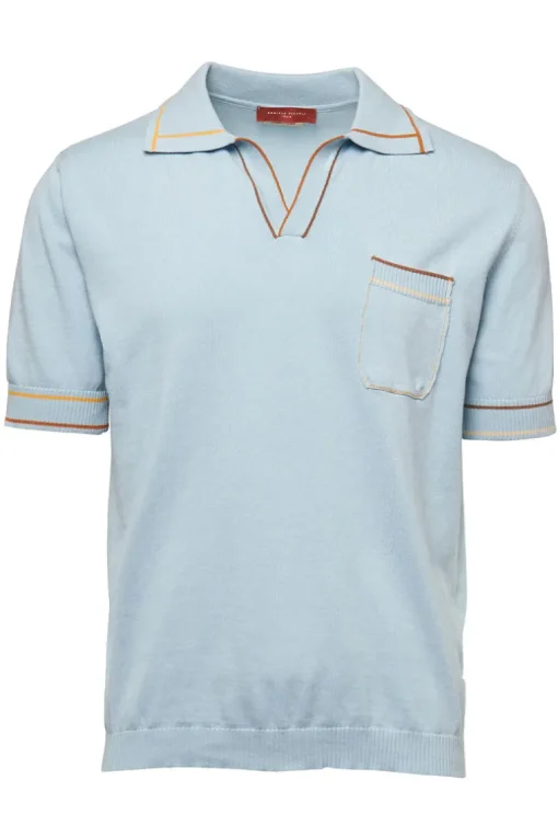 Contrast Knit Polo