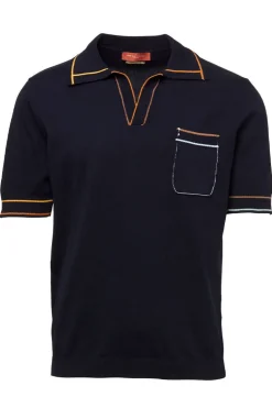 Contrast Knit Polo