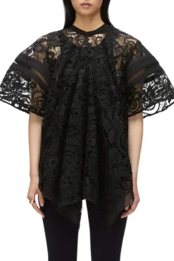 Corded Embroidered Lace Top