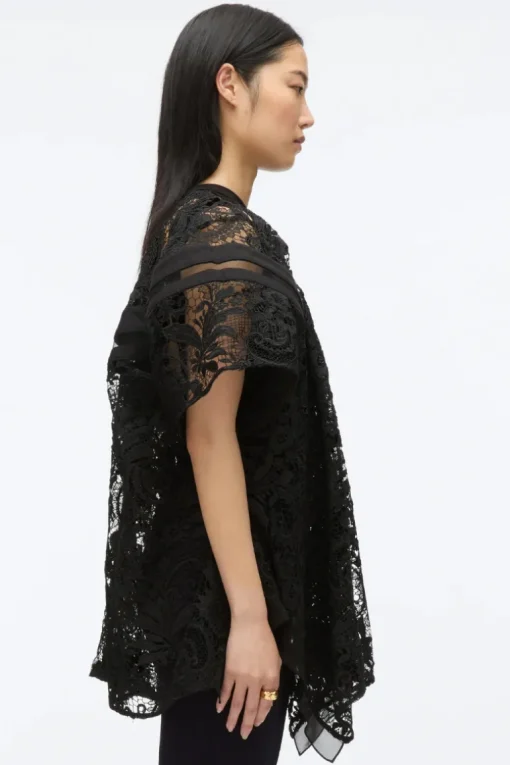 Corded Embroidered Lace Top