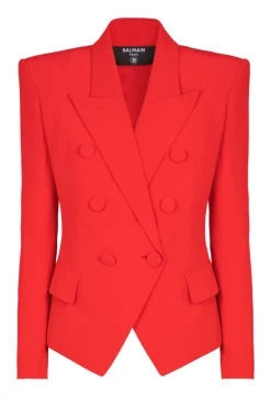 Crepe 6-Button Jacket