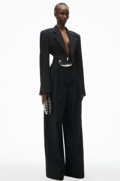 Cropped Tuxedo-style Blazer