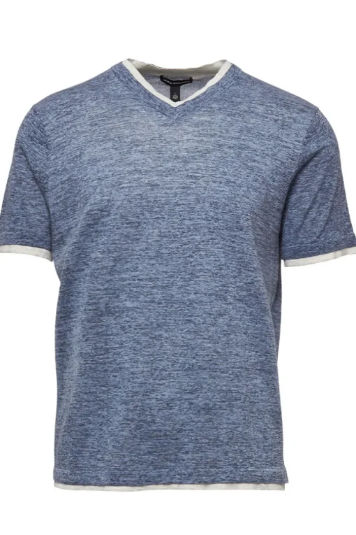 Double Trim V-Neck Tee