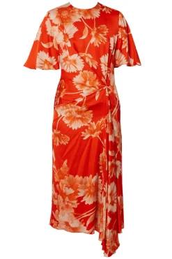 Draped Midi Dress
