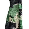 Draped Scarf Midi Dress