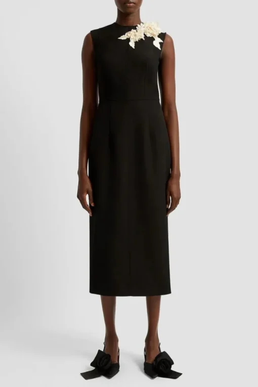 Embellished Pencil Midi Dress