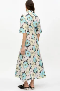 Floral Printed Long Shirt Dress