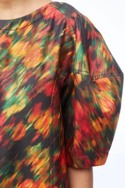 Flowers In Motion Cotton Canvas Top