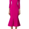 Fluid Crepe Trumpet Dress