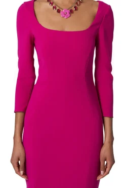 Fluid Crepe Trumpet Dress