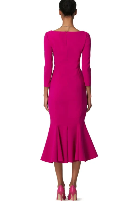 Fluid Crepe Trumpet Dress