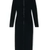 High-Neck Button Dress