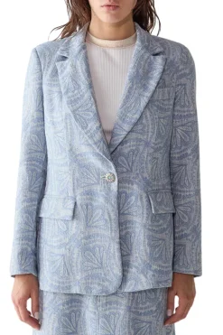 Jacquard Denim Blazer