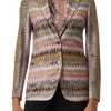 Lamé Chevron Knit Blazer