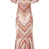 Lamé Flared Maxi Dress