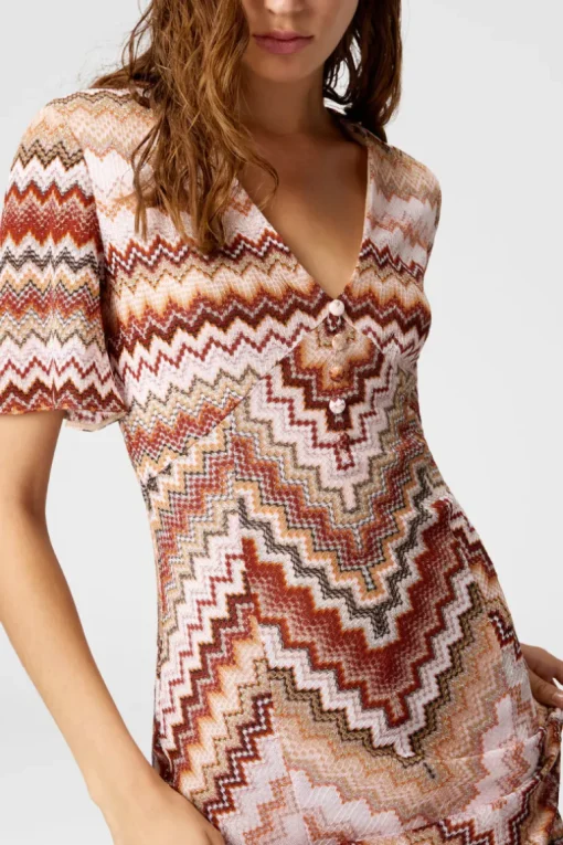 Lamé Flared Maxi Dress