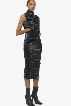 Laminated Jersey Dress