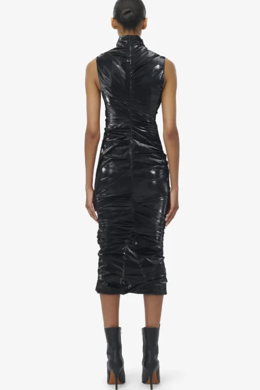 Laminated Jersey Dress