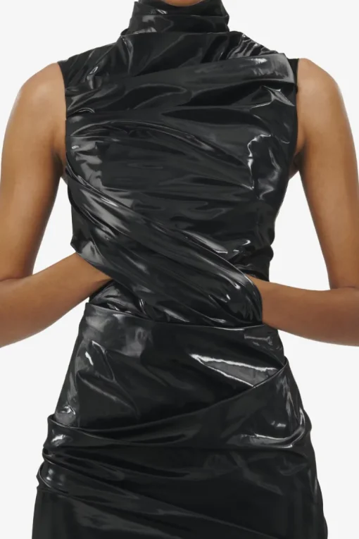 Laminated Jersey Dress
