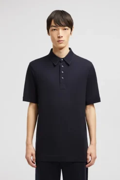 Leather Logo Patch Polo