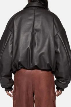 Leather Puffer Jacket