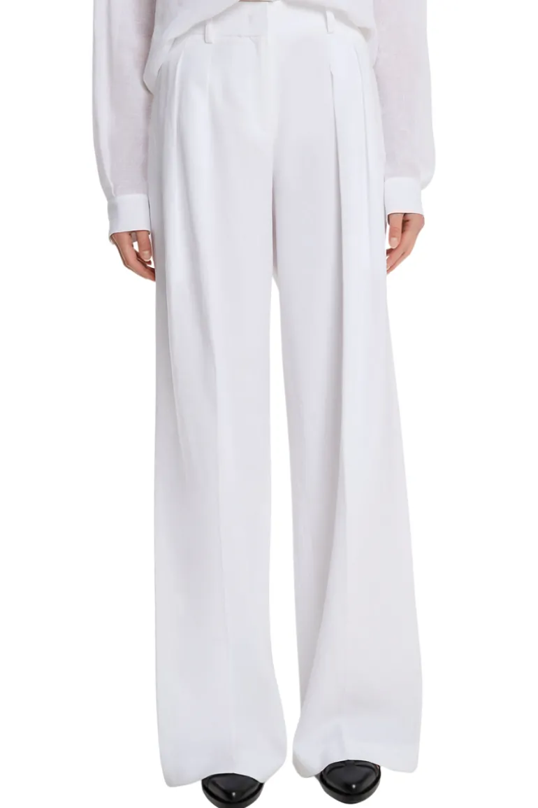 Linen Wide-Leg Trousers