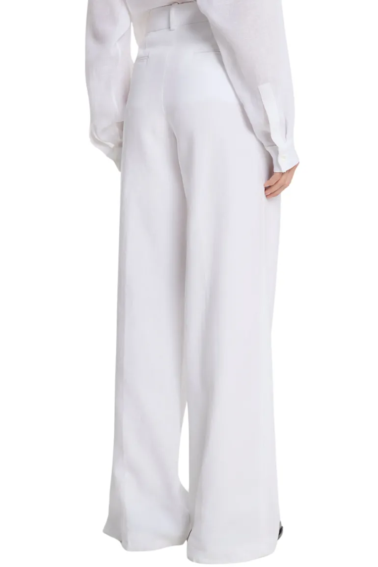 Linen Wide-Leg Trousers