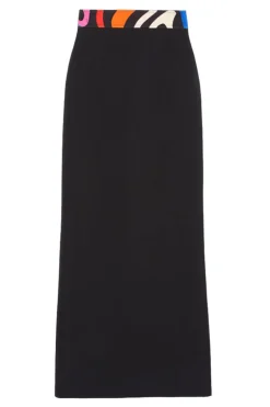 Marmo-Print Long Skirt