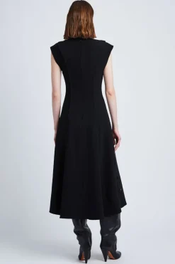 Matte Viscose Crepe Dress