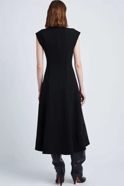 Matte Viscose Crepe Dress