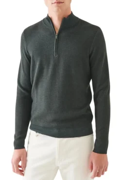 Merino Textured Quarter Zip